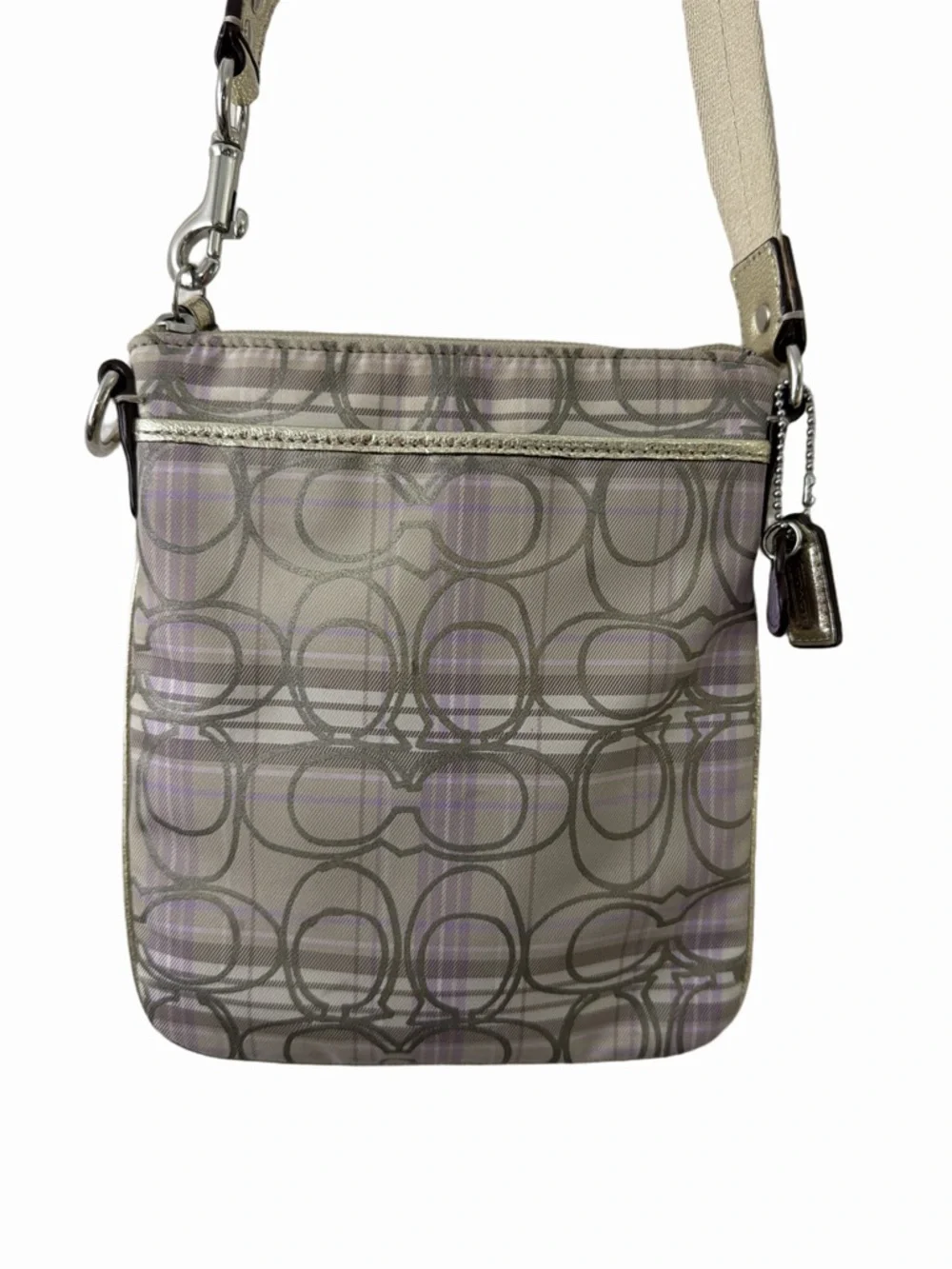 Coach Poppy Signature Tartan Plaid Crossbody Bag